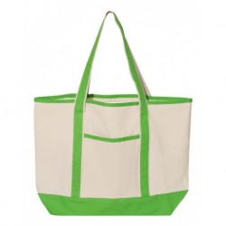 Q-Tees Q1500 34.6L Large Canvas Deluxe Tote