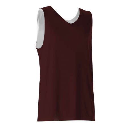 506CRY Alleson Athletic 506CRY Youth Reversible Tank MAROON/ WHITE