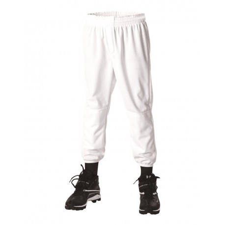 604PDK2 Alleson Athletic 604PDK2 Pull-Up Baseball Pants WHITE