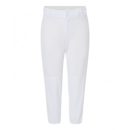 605PBW Alleson Athletic 605PBW Women's Belt Loop Fast-Pitch Pants WHITE