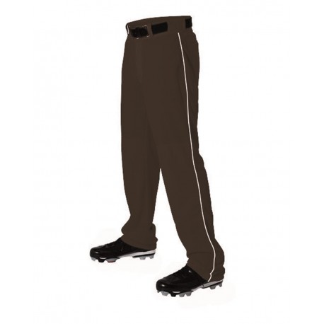605WLB Alleson Athletic 605WLB Baseball Pants With Braid BLACK/ WHITE