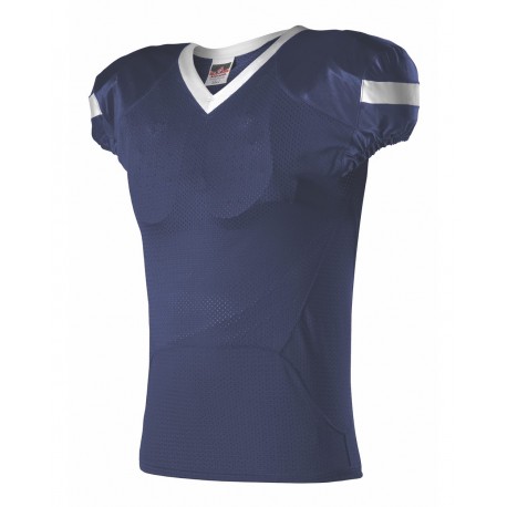 754Y Alleson Athletic 754Y Youth Pro Flex Cut Belt Length Football Jersey NAVY/ WHITE