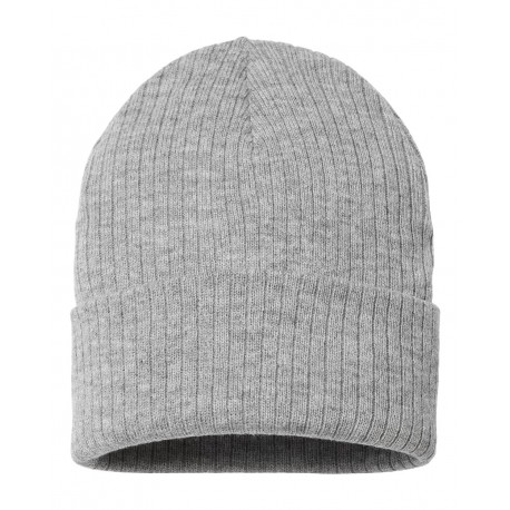 RIO Atlantis Headwear RIO Sustainable Rib Cuffed Beanie Light Grey Melange