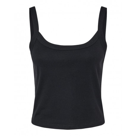1012 BELLA + CANVAS 1012 Women's Micro Rib Spaghetti Strap Tank Solid Black Blend