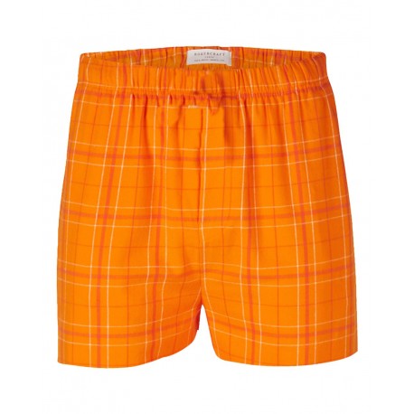 BM6701 Boxercraft BM6701 Double Brushed Flannel Boxers Orange Field Day Plaid