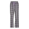 BW6620 Boxercraft Charcoal Lavender Tomboy Plaid