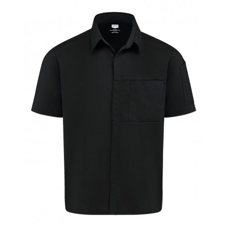 502M Chef Designs 502M Poplin Airflow Cook Shirt with OilBlok BLACK