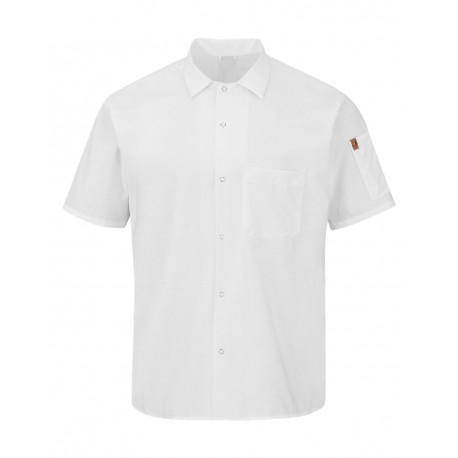 502X Chef Designs 502X Mimix Short Sleeve Cook Shirt with OilBlok WHITE