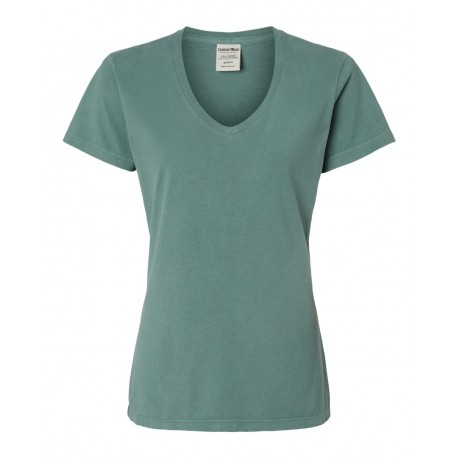 GDH125 ComfortWash by Hanes GDH125 Garment-Dyed Women's V-Neck T-Shirt CYPRESS GREEN