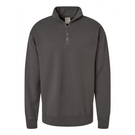 GDH425 ComfortWash by Hanes GDH425 Garment-Dyed Quarter-Zip Sweatshirt New Railroad Grey